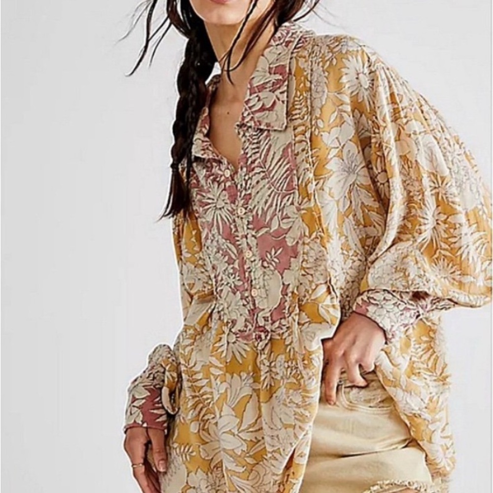 Magnolia Pearl Tora Henley Full Sleeve O/S NWT